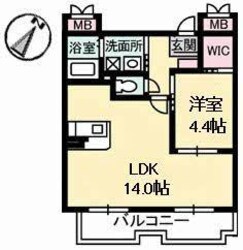 nfツインズ　B棟（S)の物件間取画像